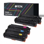 Multipack (5) Toners CMYK (Cyan Magenta Yellow Black) Compatible with HP Color laserJet, Laserjet - Replaces 304A (CC531A) / 305A (CE411A) / 312A (CF381A) / CRG-718 (2660B002)